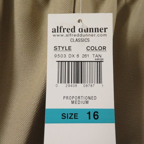 New! Alfred Dunner Classics Size 16 Tan Solid - Picture 4 of 5